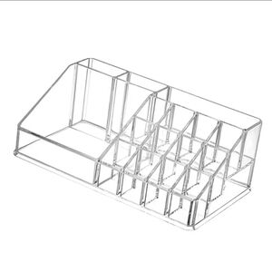 Clean Girl Aesthetic Transparent Makeup Organizer with Multiple Compartments